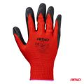 Ochranné rukavice polyesterové, potiahnuté latexom, veľkosť 11 (2 páry), trieda 2121X – AMiO-04638