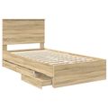 vidaXL Rám postele Sonoma dub 100 x 200 cm Inžinierske drevo