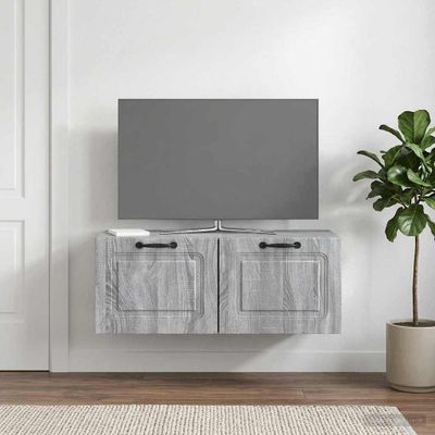 vidaXL Nástenná TV skrinka Nástenný Sivá sonoma 78,5 x 41 x 30 cm