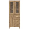 vidaXL Highboard Remeselný dub 34,5 x 34 x 180 cm Kompozitné drevo