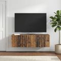 vidaXL Nástenná TV skrinka Nástenný Staré drevo 98 x 31 x 30 cm