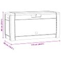 vidaXL Záhradný úložný box antracitový 119x48x60 cm polypropylénový