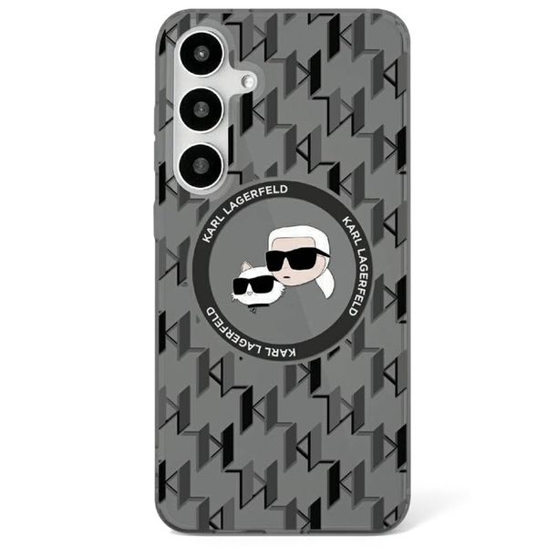 Puzdro Karl Lagerfeld HC Magnetic IML Metal Monogram KC Heads pre Samsung Galaxy S25 čierne