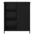 vidaXL Servírovacia skriňa Čierny dub 70 x 30 x 80 cm Kompozitné drevo
