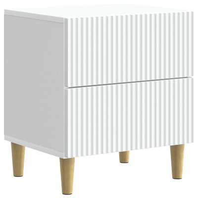 vidaXL Nočný stolík Biela 43 x 34,5 x 48 cm Kompozitné drevo