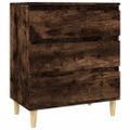 vidaXL Komoda dymový dub 60x35x70 cm spracované drevo