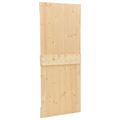 vidaXL Posuvné dvere 80 x 210 cm Borovicový masív Prírodná a čierna