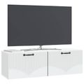 vidaXL Nástenná TV skrinka Biela 98 x 31 x 30 cm Kompozitné drevo