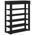 vidaXL Regál na topánky čierny 80x30x98 cm kompozitné drevo