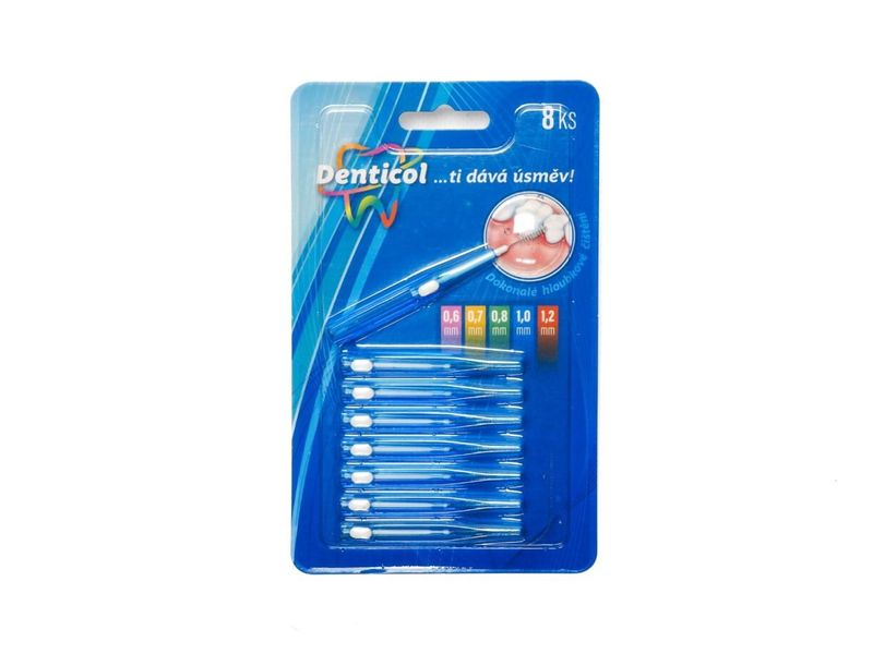 Denticol V01 veľ. 1 mm, medzizubná kefka vysúvacia, 8 + 8 ks