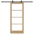 vidaXL Posuvné dvere ORKDAL 86 x 198,5 cm Prírodná a čierna
