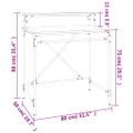 vidaXL Stôl dub sonoma 80x50x90 cm spracované drevo a železo