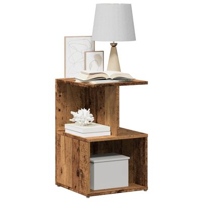 vidaXL Nočná skrinka Old Wood 35x35x55 cm Engineered Wood