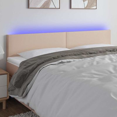 VidaXL Čelo postele kapučínové 180x5x78/88 cm umelá koža