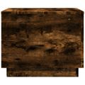 vidaXL Konferenčný stolík s LED svetlami dymový dub 50x50x40 cm