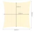 Slnečná clona 3,6x3,6m bežová