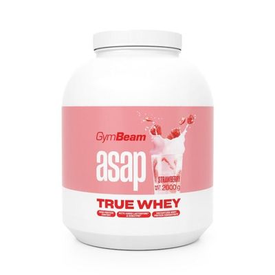 ASAP True Whey - GymBeam, jahoda, 2000 g