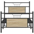 vidaXL Posteľný rám bez matraca dub sonoma 80x200 cm kompozitné drevo