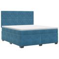 vidaXL Posteľ boxspring s matracom Modrá 140 x 200 cm Zamat