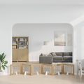 vidaXL Skladacia psia brána so stojanmi 6 ks Dub artisan 482 cm