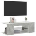 vidaXL TV skrinka s LED svetlami betónová sivá 90x39x30 cm