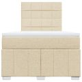 vidaXL Boxspring posteľ s matracom krémová 120x190 cm látka