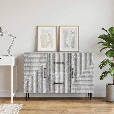 vidaXL Servírovacia skriňa so zásuvkou Sivá sonoma 89 x 34,5 x 60 cm