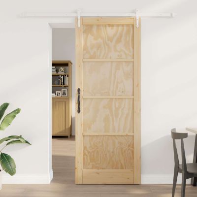vidaXL Posuvné dvere ORKDAL Prírodná a biela 83 x 211 cm