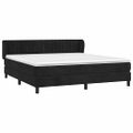 vidaXL Posteľný rám boxspring s matracom čierny 160x200 cm zamat