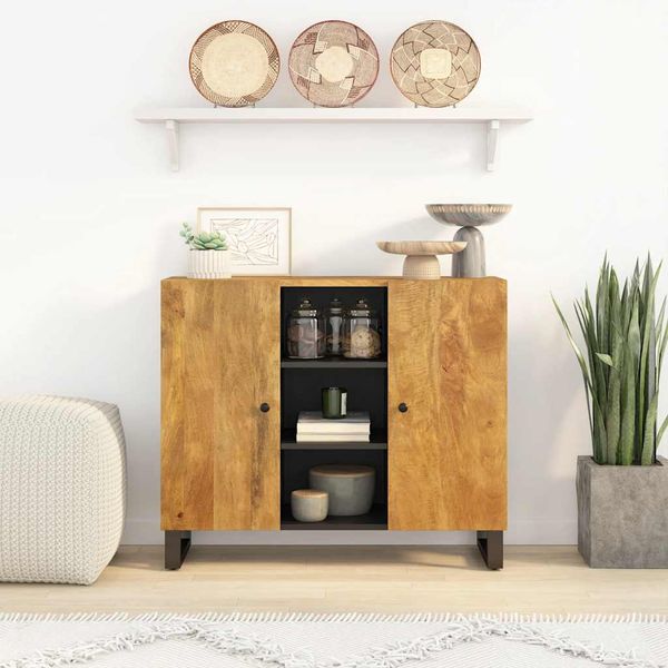 vidaXL Komoda s 2 dvierkami 2 ks 90x33x75 cm masívny mangovník