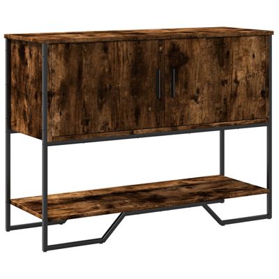 vidaXL Konzolový stolík dymový dub 100x35x74,5 cm kompozitné drevo