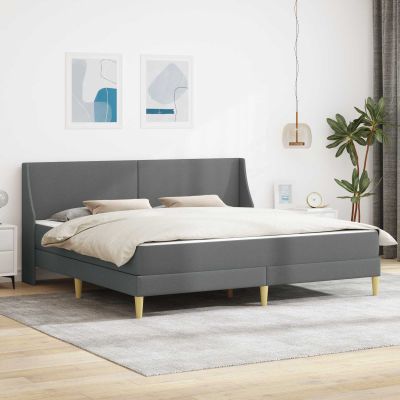 vidaXL Rám postele s matracom Tmavo šedá 180 x 200 cm Polyester