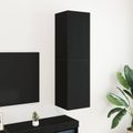 vidaXL Nástenný TV kabinet 30,5 x 30 x 110 cm Čierny dub