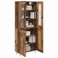 vidaXL Highboard Staré drevo 69,5 x 34 x 90 cm Kompozitné drevo