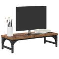 vidaXL Stojan na monitor Staré drevo 55 x 23 x 14 cm Kompozitné drevo