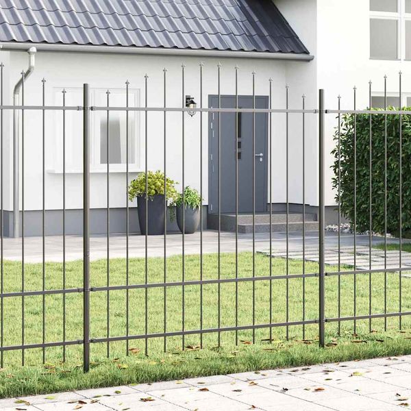 vidaXL Záhradný plot 3 pcs Sivá 170 x 215 cm