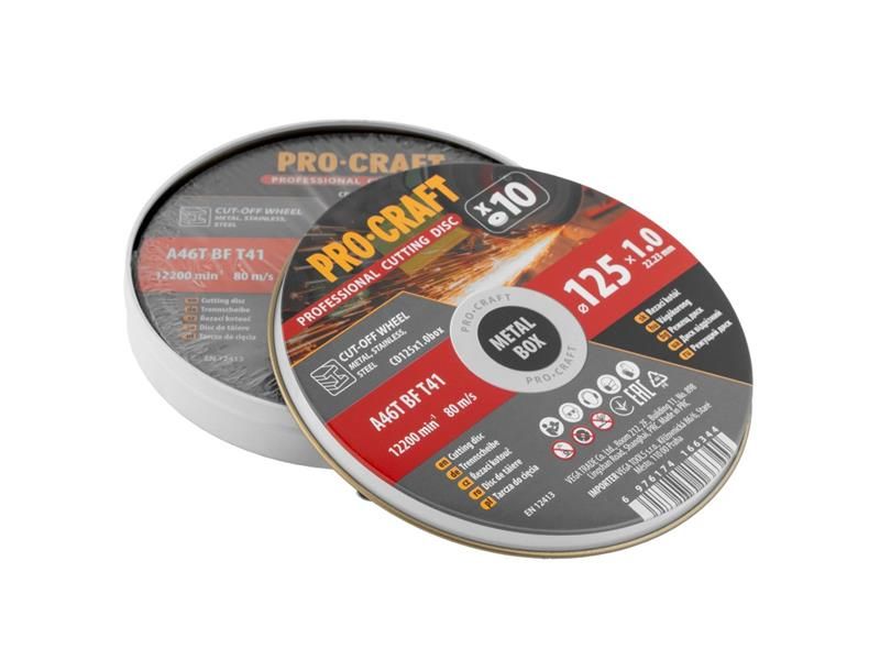 Rezný kotúč PROCRAFT 125x1,0mm balenie 10ks