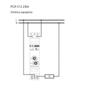 Relé časové F&F PCA-512 230V, 10A, pre oneskorené vypnutie, na DIN lištu