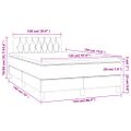 vidaXL Boxspring posteľ s matracom a LED krémová 120x190 cm látka