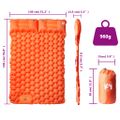 vidaXL Samonafukovací kempingový matrac s vankúšmi, 2 osoby, oranžový