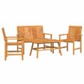 vidaXL Záhradný lounge set 4 ks Hnedá Pevné akáciové drevo