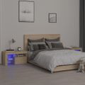 vidaXL Nočné stolíky 2 ks s LED svetlami dub sonoma 70x36,5x40 cm