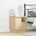 vidaXL Nočný stolík Sonoma dub 50 x 34,5 x 50 cm Kompozitné drevo