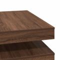 VidaXL konferenčný stolík otočný o 360 stupňov hnedý dub 90x90x34,5 cm