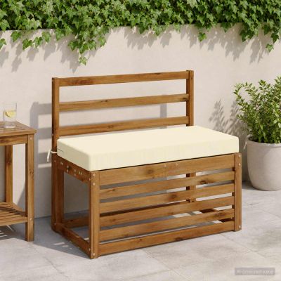 vidaXL Vankúš na lavičku SOEST 100% polyester Krémová 60 x 40 x 8 cm