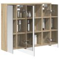 vidaXL Kúpeľňová zrkadlová skrinka Sonoma dub 73,5 x 16 x 62,5 cm