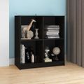 vidaXL Komoda čierna 70x33x76 cm masívne borovicové drevo