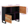 vidaXL Komoda s 2 dvierkami 80x33x75 cm masívna akácia