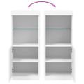 vidaXL Komoda s LED svetlami biela 41x37x100 cm