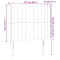 vidaXL Čelo postele s LED tmavosivé 103x16x118/128 cm látka